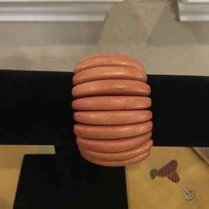 Wooden stretch bracelet